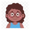 Glasses Black Girl  Icon