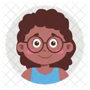 Glasses Black Girl  Icon