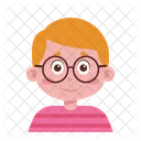 Glasses Blonde Boy  Icon