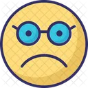 Glasses Face Stare Emoticon Nerdy Icon