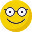 Glasses Face Emoticon Nerdy Face Emotion Icon