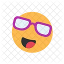 Glasses Face Emoji Emoticons Icon