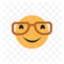 Glasses Face And Smile Emoji Emoticons Icon
