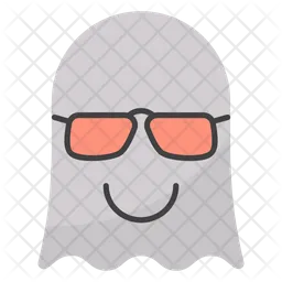 Glasses Face Ghost Emoji Icon