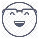 Glasses Happy Smile Icon