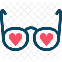 Glasses Hearts Love Icon