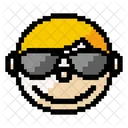Boy Face Sunglasses Icon