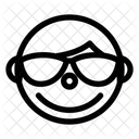 Boy Face Sunglasses Icon
