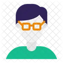 Glasses Man  Icon