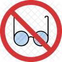 No Glasses Glasses Not Allowed Glasses Prohibition Glasses Blocked Icon