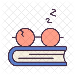Glasses on book  Icon