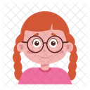Glasses Redhead Girl  Symbol
