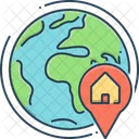 Global Real Estate Location Global Real Icon