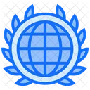 Global World Badge Icon