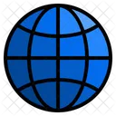 Global Earth Grid World Icon