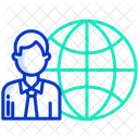 Global Global Frau Global Mitarbeiterin Symbol