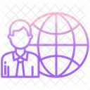 Global Global Frau Global Mitarbeiterin Symbol