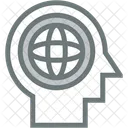 Global Mind Mapping Knowledge Icon