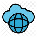 Global World Globe Cloud Computing Icon