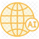 Global Ai Duotone Liniensymbol Symbol