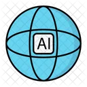 Global Ai Ai Network Artificial Intelligence Icon