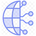 Global Ai Duotone Line Icon Icon