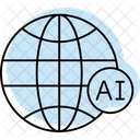 Global Ai Color Shadow Thinline Icon Icon