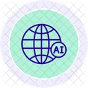 Icone Globale Ai De Cercle De Couleur Icon