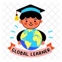 Aprendiz Global Estudante Estudioso Icon