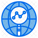 Globe Magnifying Glass Report Icon