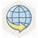 Global Arrow Around The World Arrow Icon