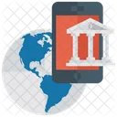 글로벌 뱅킹 애플리케이션 금융 기관 금융 기관 아이콘