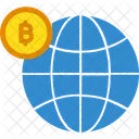 Bitcoin Global Inversion Global En Bitcoin Moneda Global Icono