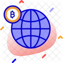 Global bitcoin  Icône