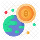 Weltweit Bitcoin  Symbol