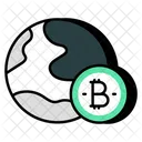 Global Bitcoin Global Cryptocurrency Global Crypto Icon