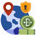 Global Bitcoin Global Cryptocurrency Global Crypto Icon