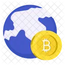 Global Bitcoin Global Cryptocurrency Global Crypto Icon