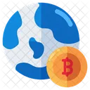 Global Bitcoin Global Cryptocurrency Global Crypto Icon