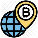 Global Bitcoin Location Bitcoin Worldwide Icon