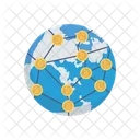 Global Connection Bitcoin Icon