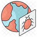 Global Bug International Bug Worldwide Bug Icon