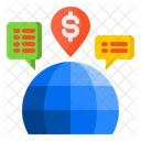 Global Marketing Shopping Online Icon