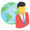 Global Business Worldwide Business Overseas Businessman Icône
