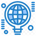 Global Business Global Service Bulb Icon