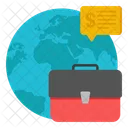 Global Business Chat International Business Chat Global Business Conversation Icon