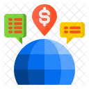 Global Marketing Shopping Online Icon
