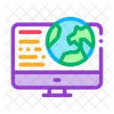 Earth Computer Screen Icon