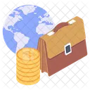 Global Finance Global Trade Global Business Icon