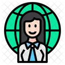 Global Businesswoman Professional Female Icon